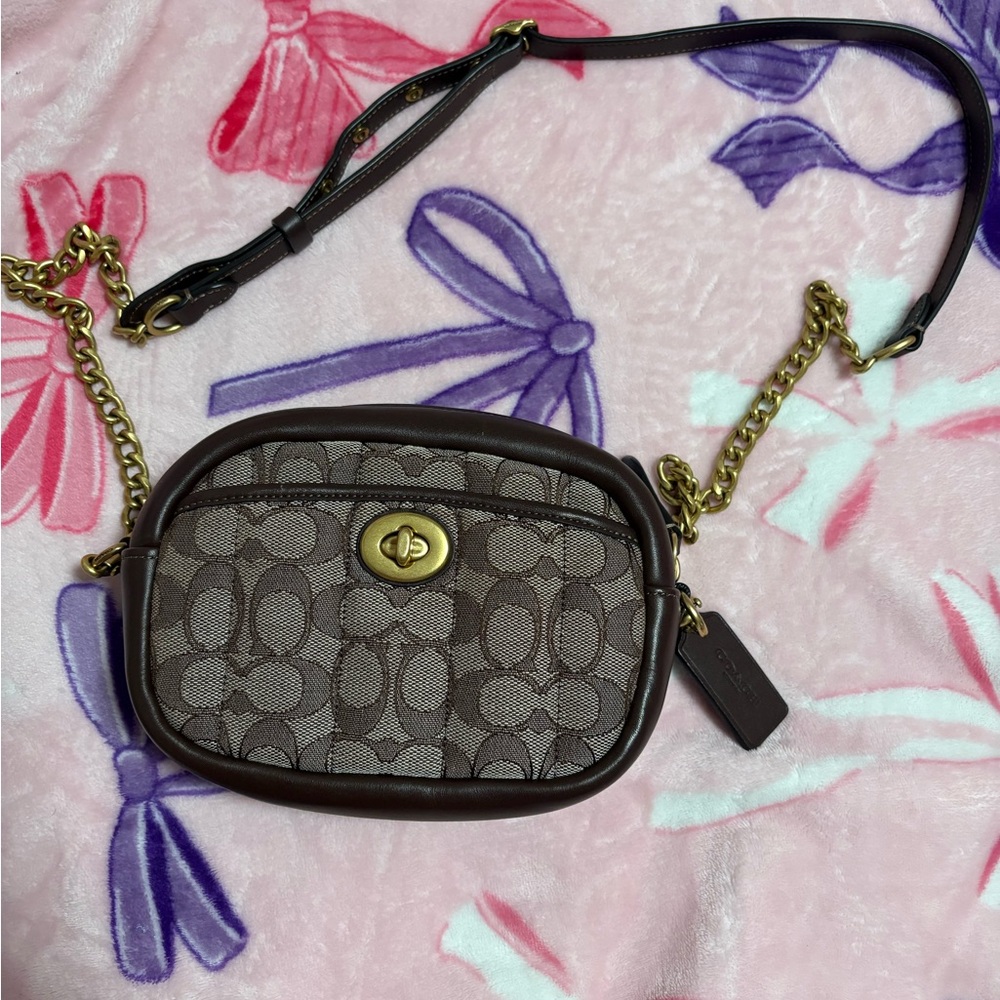 Coach Black and Brown Crossbody Bag